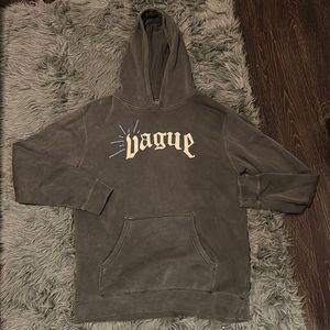 VAGUE Streetwear Hoodie, size: L, charcoal gray w/ graphics